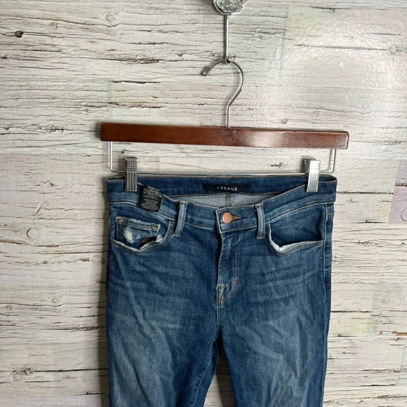 J Brand Brya Breathless distressed boot cut jeans distressed raw hem size 26 - Picture 4 of 11
